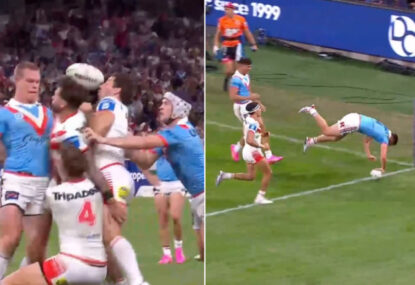 Calamitous moment sums up Dragons performance as three defenders collide in Chooks try