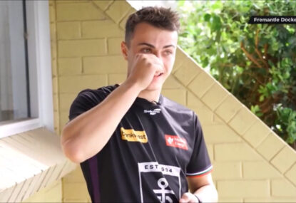 LISTEN: Prepare for tears as Freo youngster tells his 'crier' mum he's making his AFL debut
