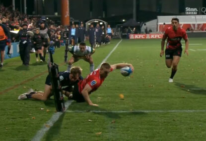 Darby Lancaster's last-ditch trysaver in the corner stops Crusaders from extending the lead