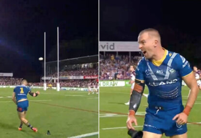 Gutherson filthy with himself after missing another conversion with massive 'slice'
