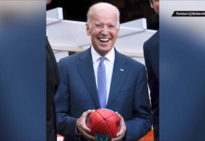 WATCH: Viral pro-Biden propaganda clip randomly shows US President holding a Sherrin