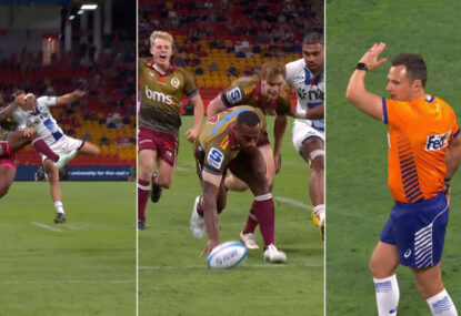 Astonishment as Suliasi Vunivalu denied stunning try by TMO for dropping ball over the line