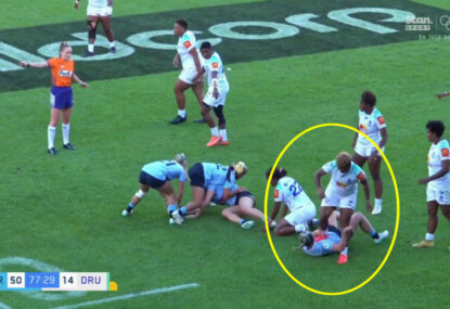 WATCH: Fijian Drua flyhalf sent off after stomping late in Super Rugby W Final