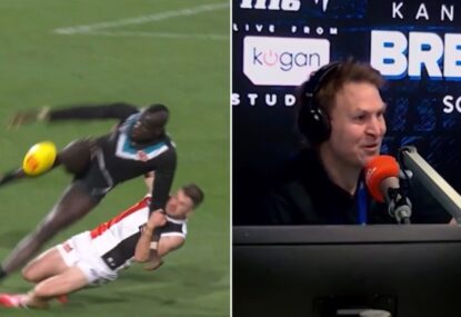 'Only option he's got!' Cornes slams claim Aliir is partly to blame for contentious 'dangerous tackle'