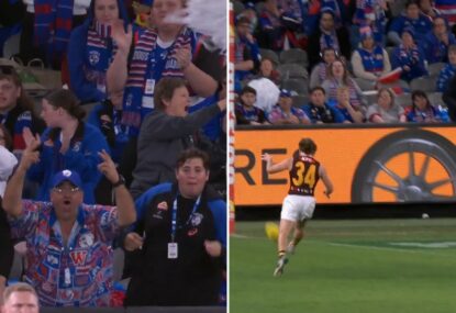 WATCH: Dogs fans absolutely give it to Nick Watson after contender for miss of the season