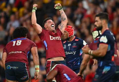 'Perhaps it's surgery': Reds win ugly over Rebels to keep top four hopes alive as big-name Wallabies forced off