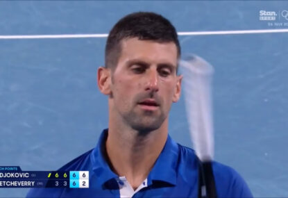 LISTEN: 'Get vaccinated, mate!' Fan's match point heckle successfully puts Djokovic off