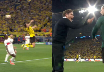 Clear penalty, or massive dive? Dortmund coach fumes after striker is denied pen