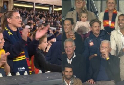 WATCH: Lovely scenes as Crows fans give Rory Sloane round of applause at 9th minute mark