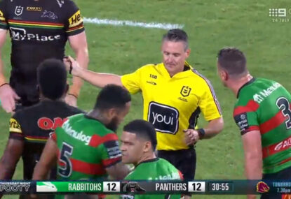 LISTEN: 'I won't get fined for that will I?' - Joey's cheeky, Gus-related quip after criticising Penrith penalty
