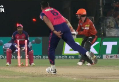 Travis Head nearly 'Jonny Bairstows' himself... wipes out his own middle stump next ball