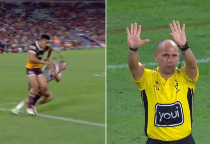 'Brace' or 'shoulder charge'? Pat Carrigan tries to get teammate out of sin bin after ironing out Teddy