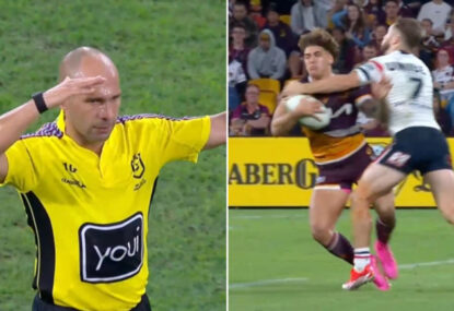 WATCH: 'Honestly' - Is this the softest high tackle penalty we'll see all year?