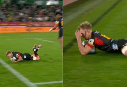 'Outstanding': Damian McKenzie wows by denying Beale 50:22 AND calling for a mark at full speed