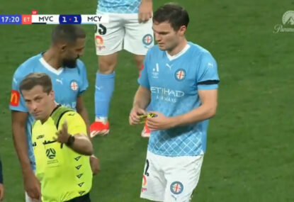 WATCH: Curtis Good's last play in the A-League was to be sent off as City were eliminated