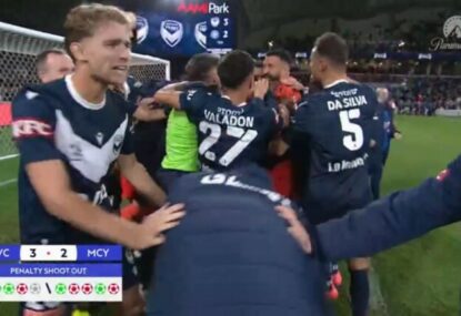 Paul Izzo comes up with THREE shootout saves as Melbourne Victory cap off miraculous comeback