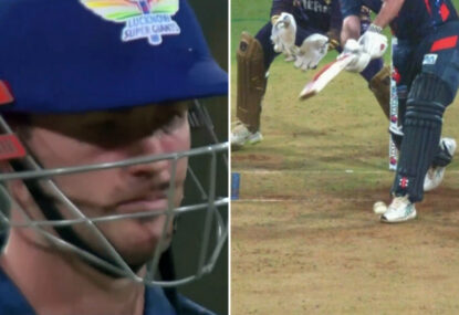 'Off his foot': Ashton Turner falls to one of the unluckiest caught and bowled dismissals