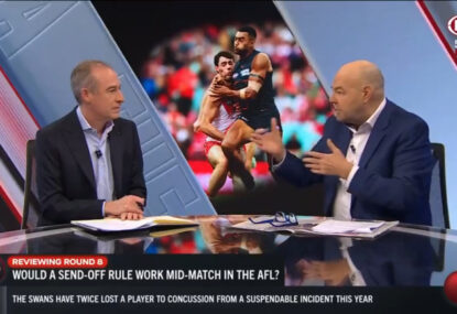 'Start giving them a goal': Robbo's bizarre AFL 'penalty' idea leaves Whateley lost for words