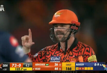 Travis Head's brutally quick 89 helps his Hyderabad chase down 166 inside just 10 overs
