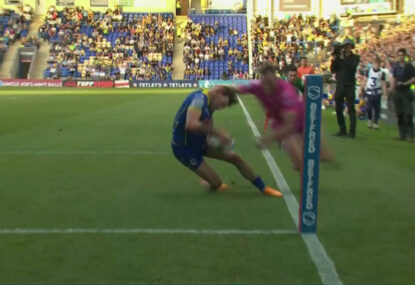 Warrington winger awarded penalty try after high tackle in the act of scoring