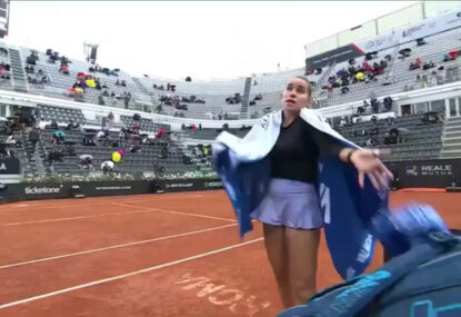 LANGUAGE WARNING: Sofia Kenin gives officials and fans an X-Rated spray at Italian Open