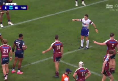 Ref accidentally yellow cards wrong Rebel - who is 100 per cent willing to 'take one for the team'