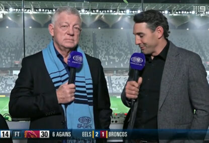 WATCH: Billy Slater has the politest-ever response to Gus offering him a Blues scarf