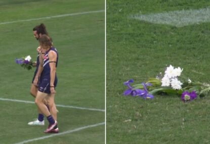 WATCH: Nat Fyfe and Alex Pearce's beautiful tribute to Cam McCarthy