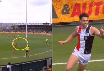 WATCH: 'Defied physics!' Saints get 2024's luckiest bounce to turn Max King shank into a goal assist