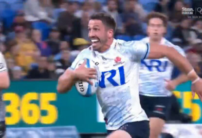Jake Gordon's eyes light up as he sees the open line to level the scores against Brumbies