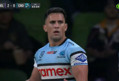 'That's crazy!' Iro's brain explosion costs Cronulla with a turnover... and a try!