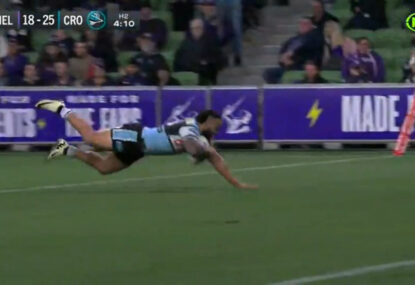 'This is some night for Cronulla Sharks!': Talakai seals Storms fate off botched kick-off