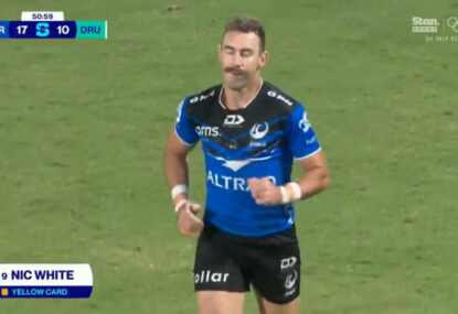 WATCH: Nic White yellow carded for second-half infringement close to his own line