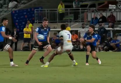 Was the Western Force lucky to have gotten away with this try from a 'suspect' forward pass?