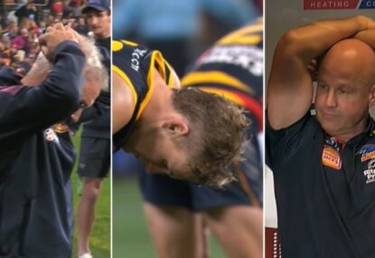 WATCH: Crows fans boo, Fagan and Nicks drained as Crows-Lions epic ends in a draw